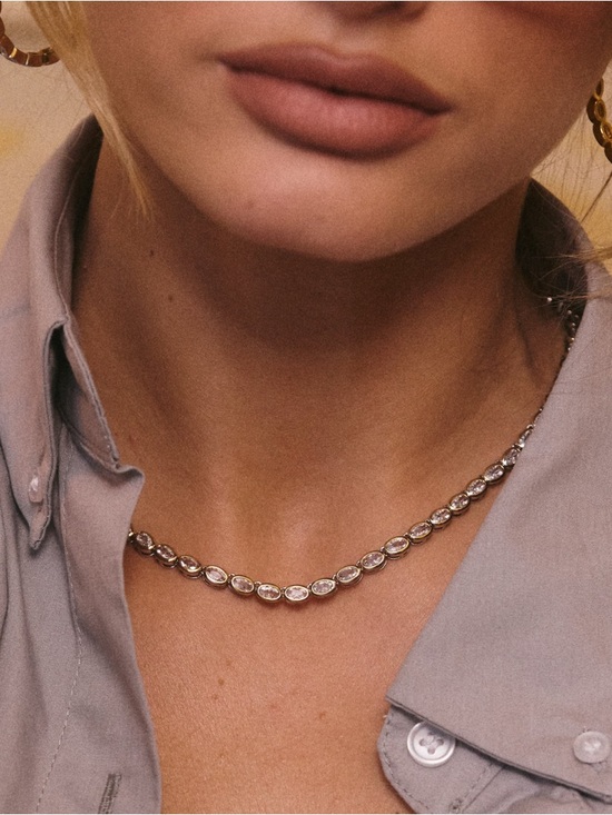 Luv Aj Jewelry - Luv AJ Palais Tennis Necklace – Silver | Like New